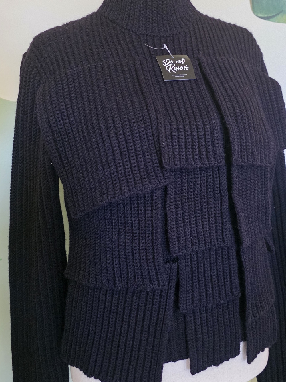J.W. Anderson Black Ribbed Knit Sweater